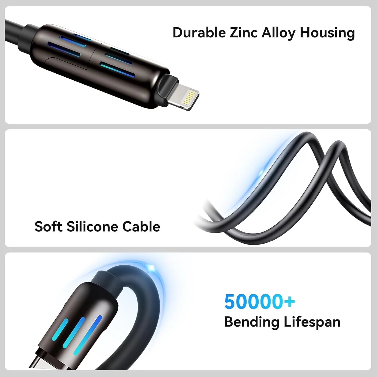 4-in-1 Multi USB Charging Cable كابل شحن USB متعدد 4 في 1
