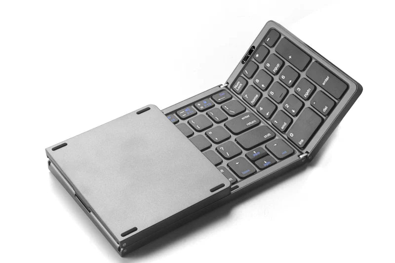 Foldable Bluetooth Keyboard with Touchpad لوحة مفاتيح بلوتوث قابلة للطي مع لوحة لمس