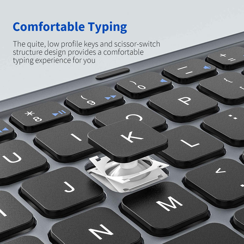 Foldable Bluetooth Keyboard with Touchpad لوحة مفاتيح بلوتوث قابلة للطي مع لوحة لمس