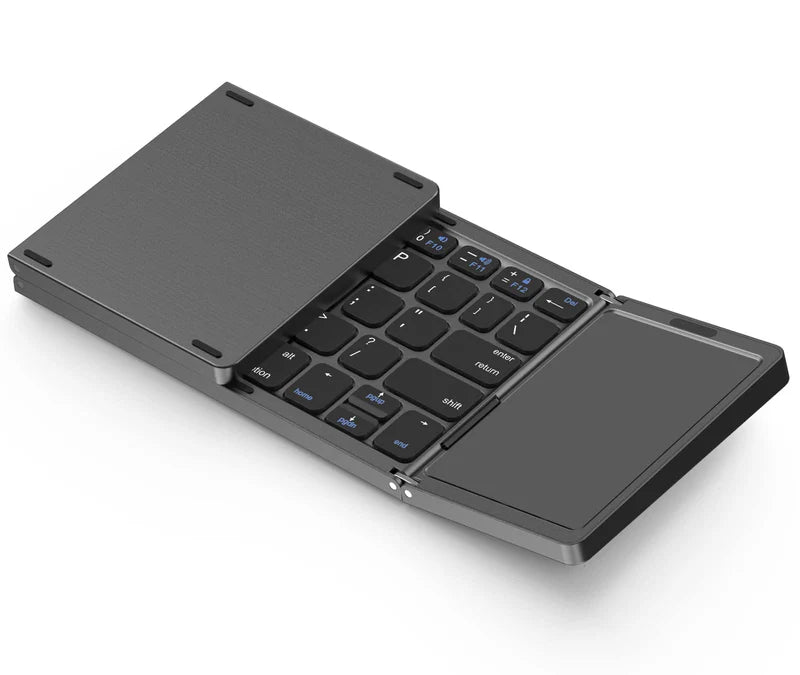 Foldable Bluetooth Keyboard with Touchpad لوحة مفاتيح بلوتوث قابلة للطي مع لوحة لمس