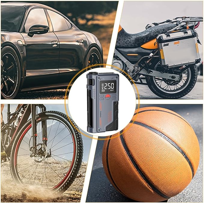 Portable Car Jump Starter with Digital Display © مشغل تشغيل السيارة المحمول مع شاشة رقمية