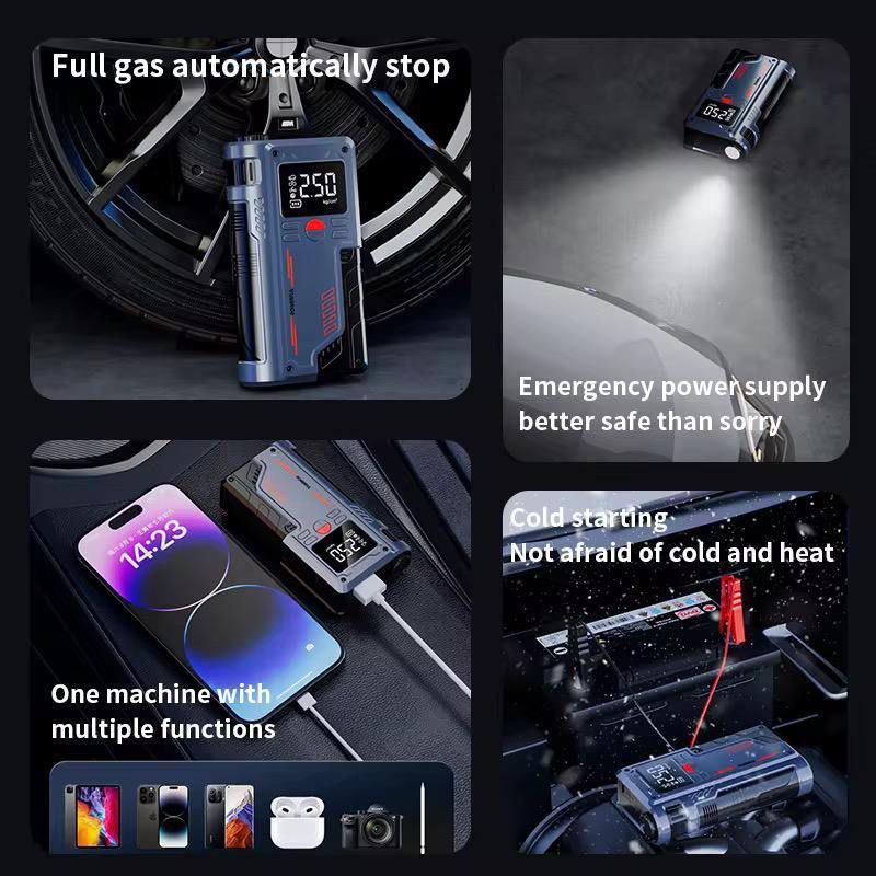 Portable Car Jump Starter with Digital Display © مشغل تشغيل السيارة المحمول مع شاشة رقمية